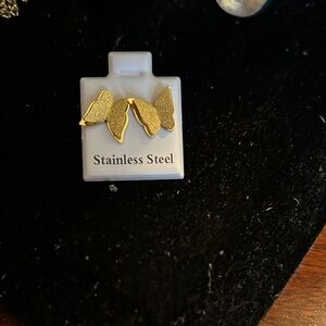Gold Butterfly Earrings